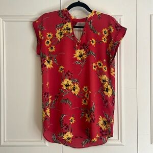 Red express knit top